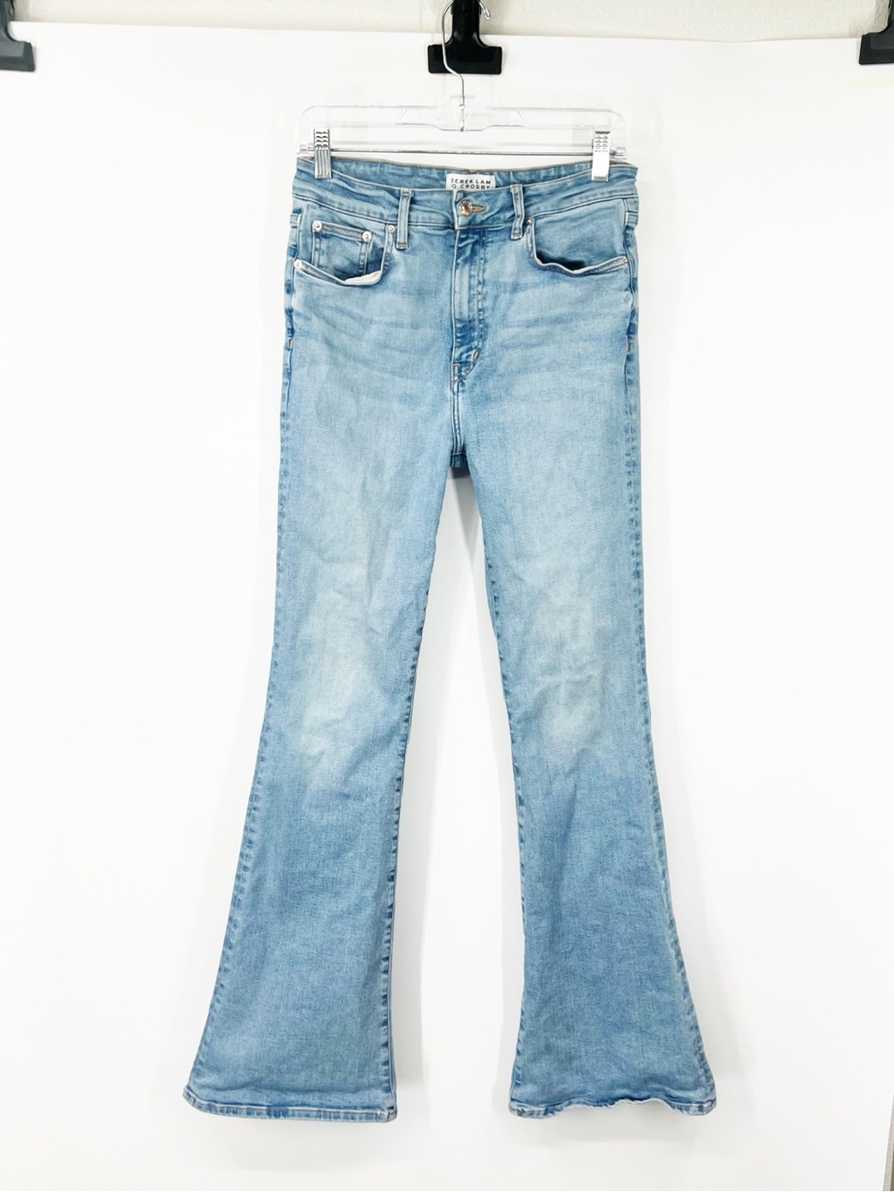 Derek Lam 10 Crosby Denim Flare High Rise Jeans Light Wash